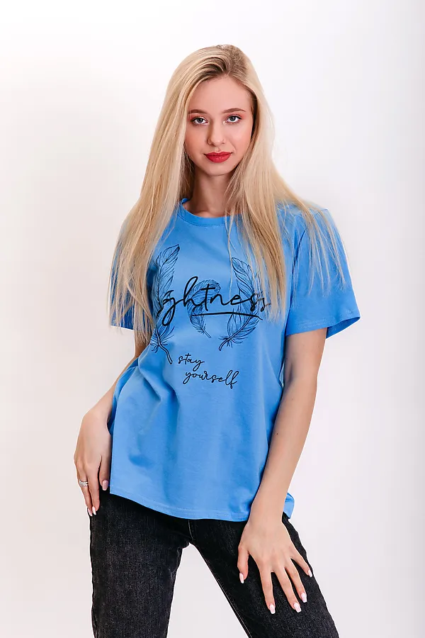 Футболка женская Дыхание Г LIKA DRESS, голубой - фото 2