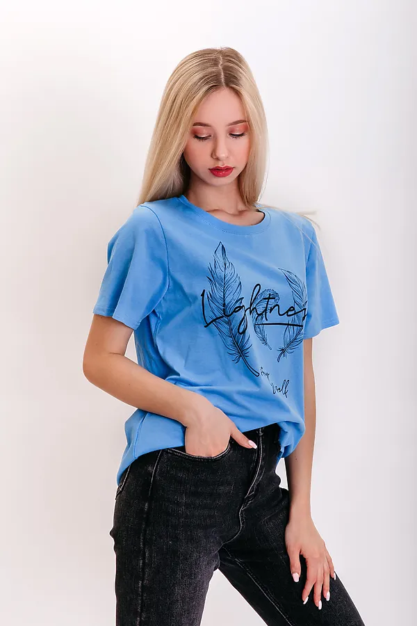 Футболка женская Дыхание Г LIKA DRESS, голубой - фото 2
