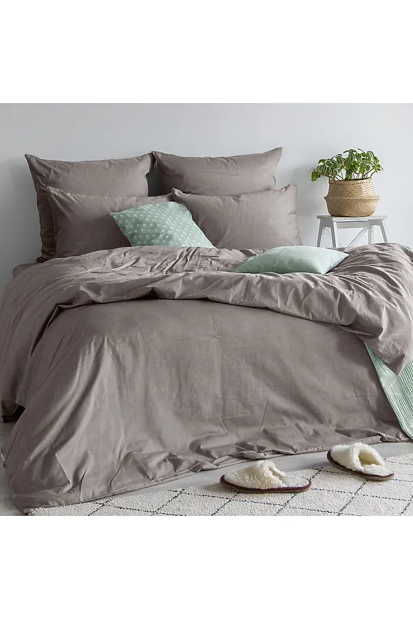 Пододеяльник "Verossa" Melange 180/215 Mokko NORDTEX, mokko - фото 2