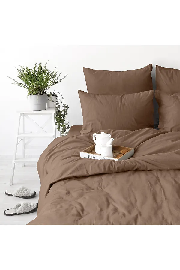 Комплект постельного белья "Verossa" Сатин Евро Caramel NORDTEX, caramel - фото 2