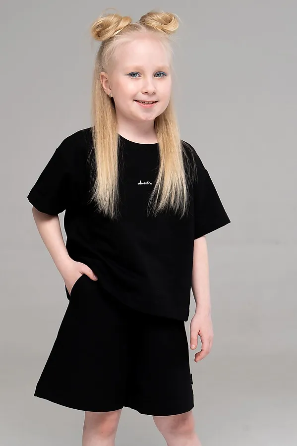 Костюм (Футболка+Шорты) LOOKLIE, черный - фото 2