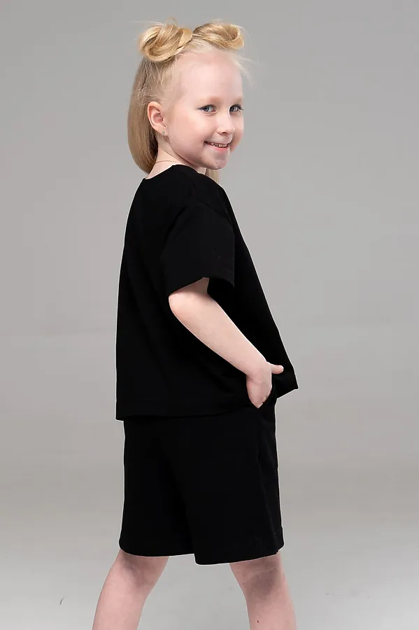 Костюм (Футболка+Шорты) LOOKLIE, черный - фото 2
