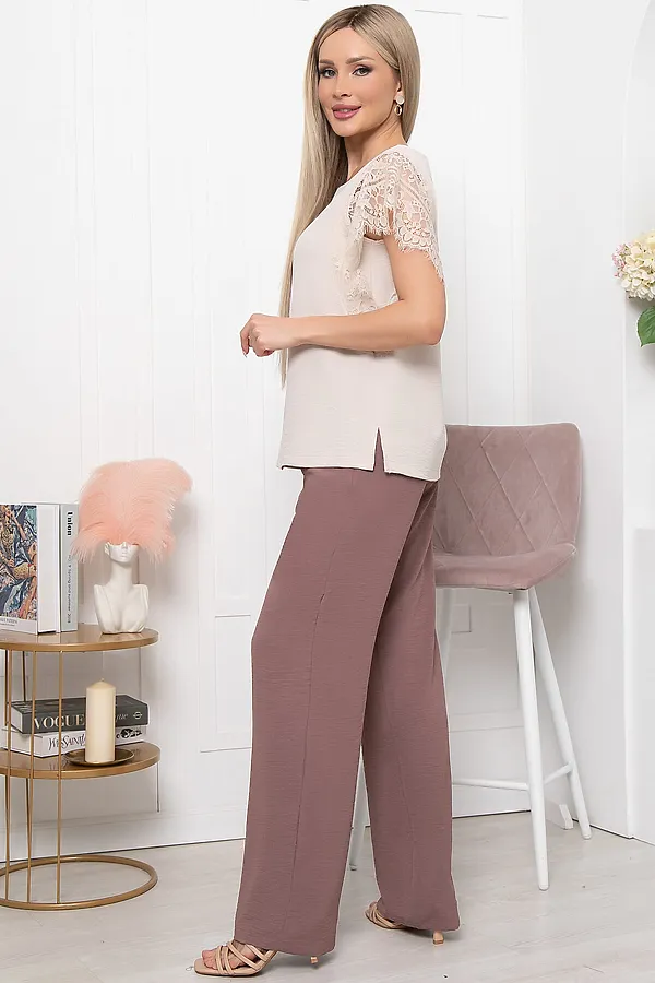 Костюм "Мадина" LADY TAIGA, экрю/брауни - фото 2