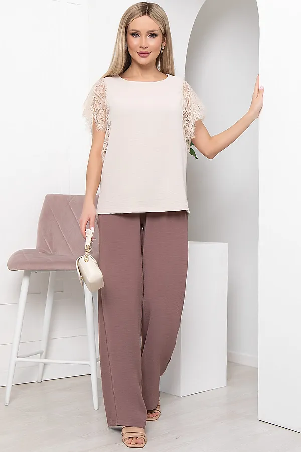 Костюм "Мадина" LADY TAIGA, экрю/брауни - фото 2