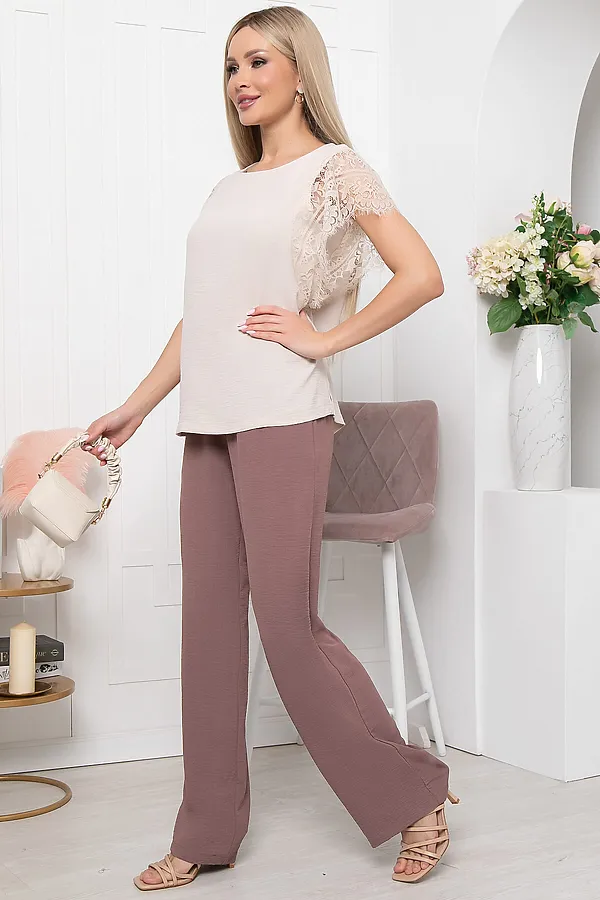 Костюм "Мадина" LADY TAIGA, экрю/брауни - фото 2