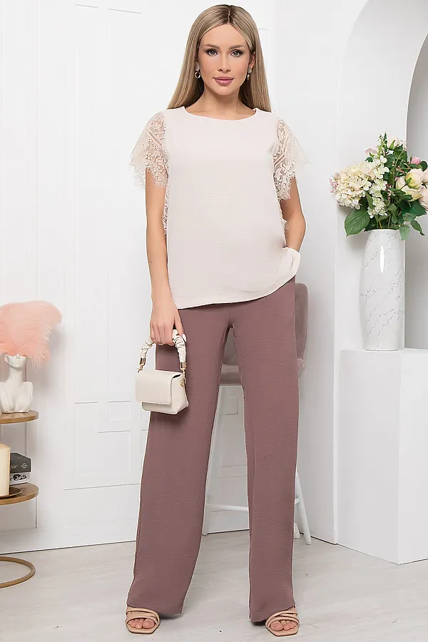 Костюм "Мадина" LADY TAIGA, экрю/брауни - фото 2