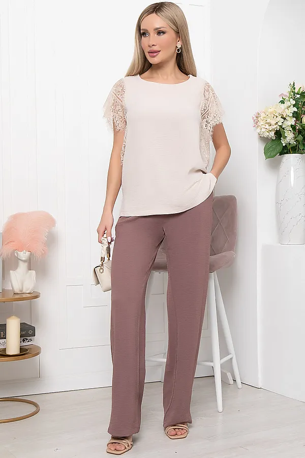 Костюм "Мадина" LADY TAIGA, экрю/брауни - фото 2