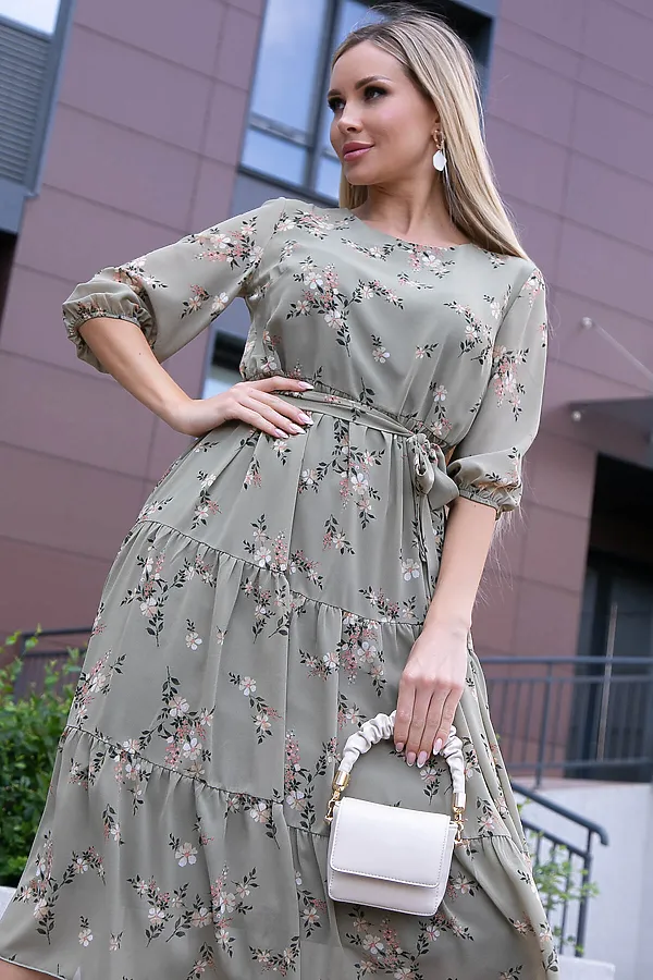 Платье "Виталина" LADY TAIGA, олива - фото 2