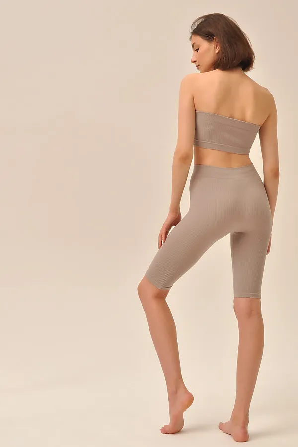 MY Топ женский BU105 TOP BANDEAU RIB(1/100) (moon (льняной) MY, moon (льняной) - фото 2