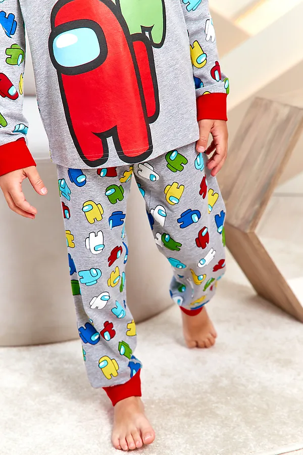 Пижама с брюками Juno AW21BJ631 Sleepwear Boys серый меланж амонг НАТАЛИ, серый меланж амонг - фото 2