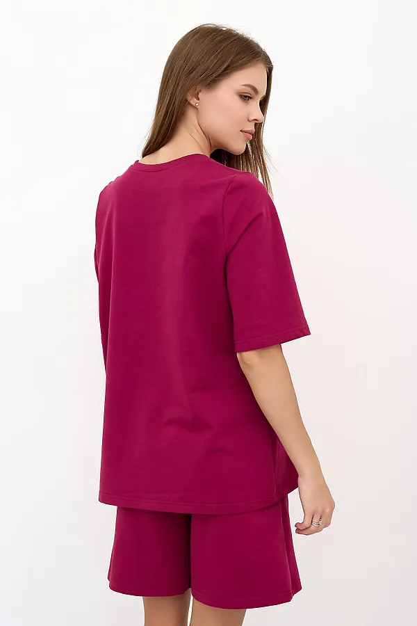 Костюм (Футболка+Шорты) LIKA DRESS, бордовый - фото 2