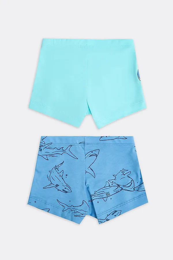 Трусы 2шт. MARK FORMELLE, бирюзовый +акулы на св.синем - фото 2