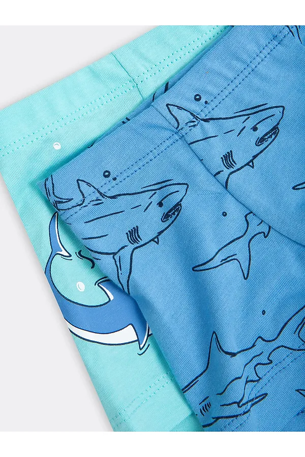 Трусы 2шт. MARK FORMELLE, бирюзовый +акулы на св.синем - фото 2
