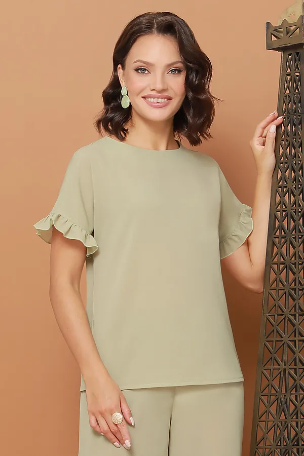 Костюм (Блузка+Брюки) DSTREND, зелёный - фото 2