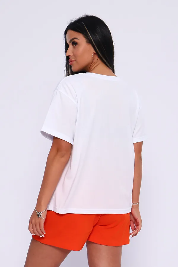 Костюм с шортами 15495 НАТАЛИ, оранжевый - фото 2