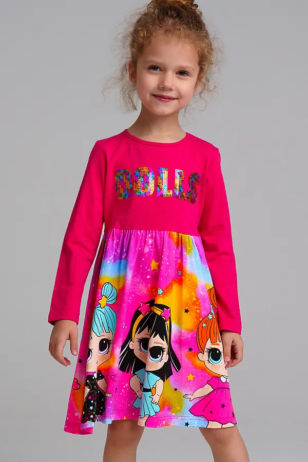 Платье PLAYTODAY, фуксия,цветной - фото 2