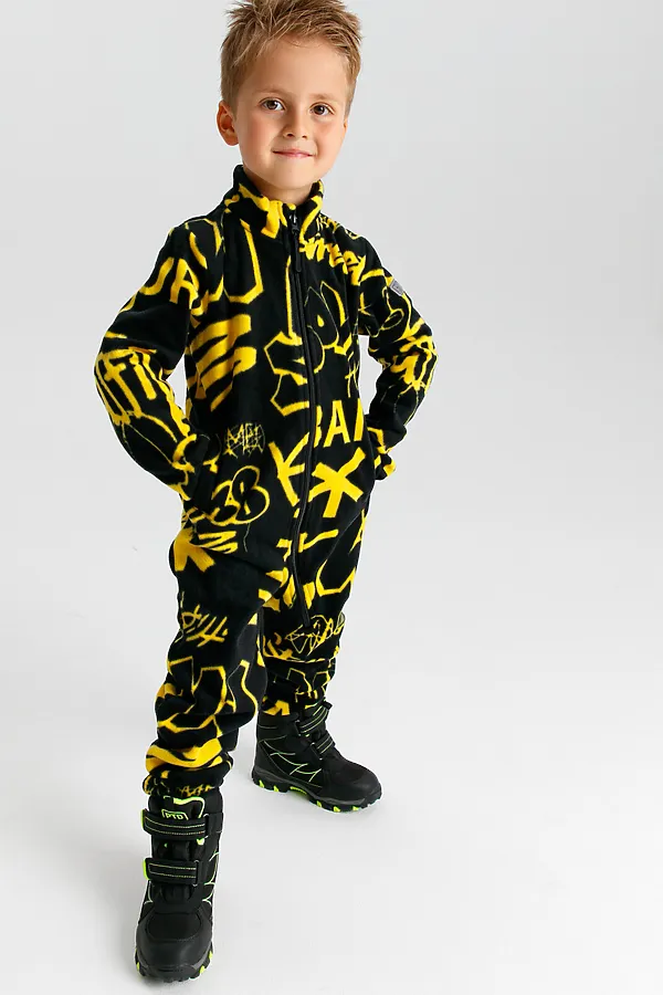 Комбинезон PLAYTODAY, черный,жёлтый - фото 2