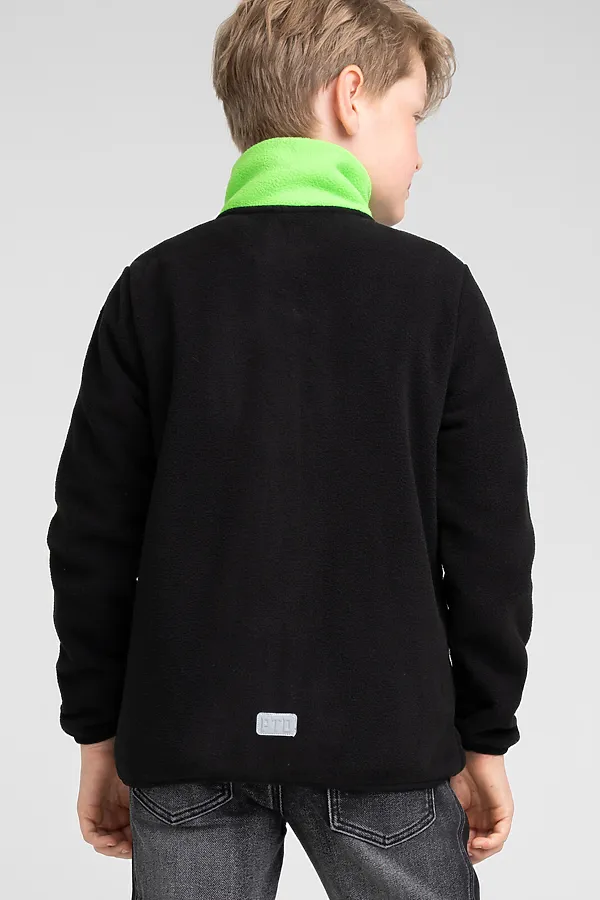 Толстовка PLAYTODAY, черный,светло-зеленый - фото 2