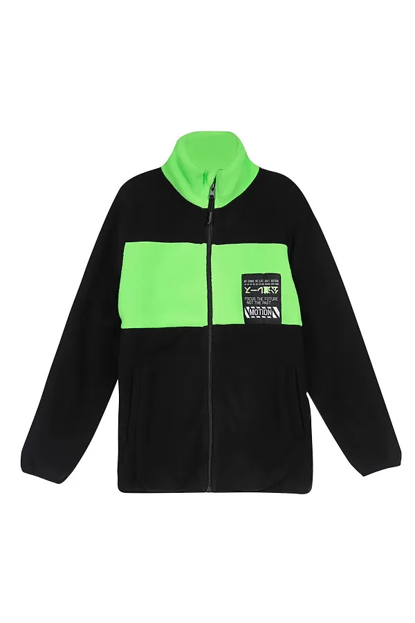 Толстовка PLAYTODAY, черный,светло-зеленый - фото 2