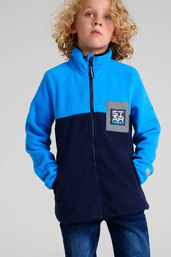 Толстовка PLAYTODAY, голубой,тёмно-синий - фото 2