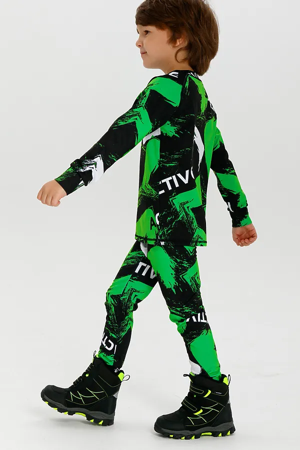 Термокомплект PLAYTODAY, черный,светло-зеленый,белый - фото 2