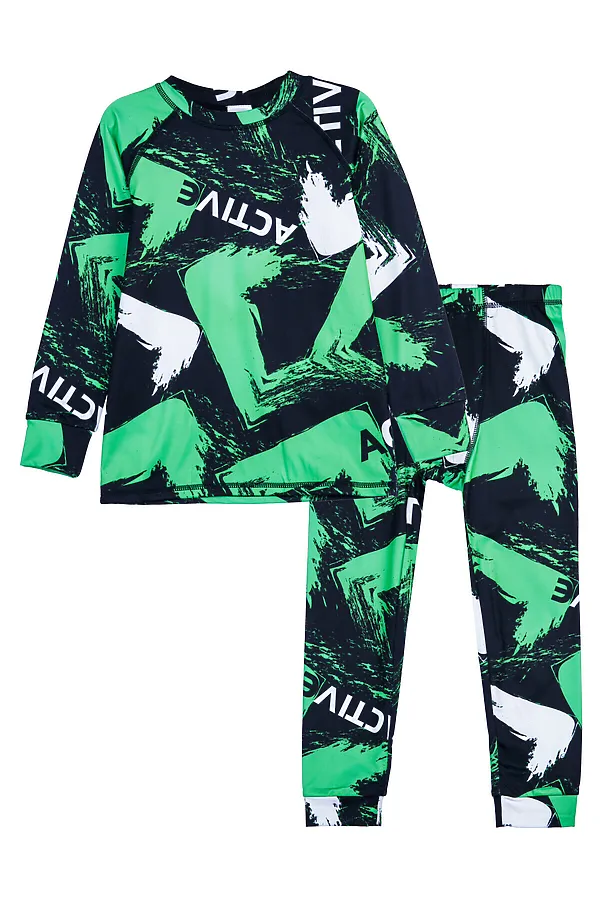 Термокомплект PLAYTODAY, черный,светло-зеленый,белый - фото 2