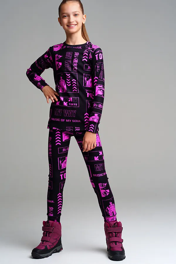 Термокомплект PLAYTODAY, черный,фиолетовый - фото 2