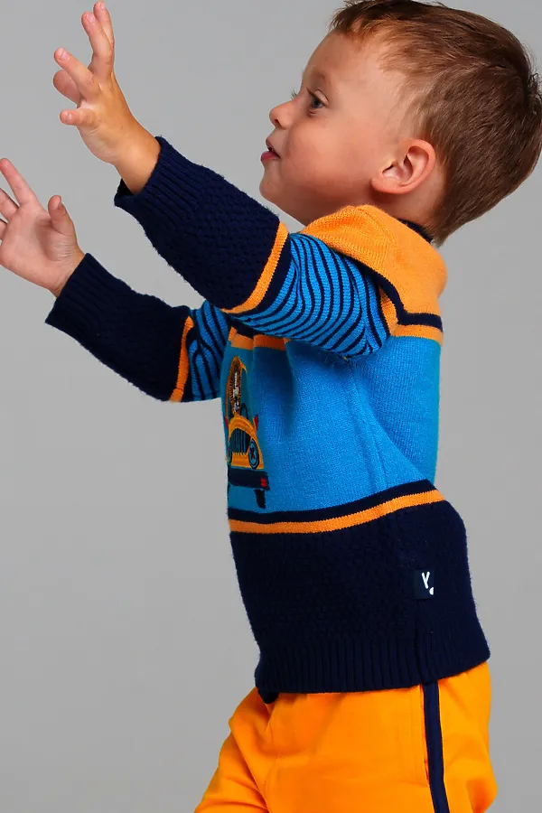 Свитер PLAYTODAY, оранжевый,черный,синий - фото 2