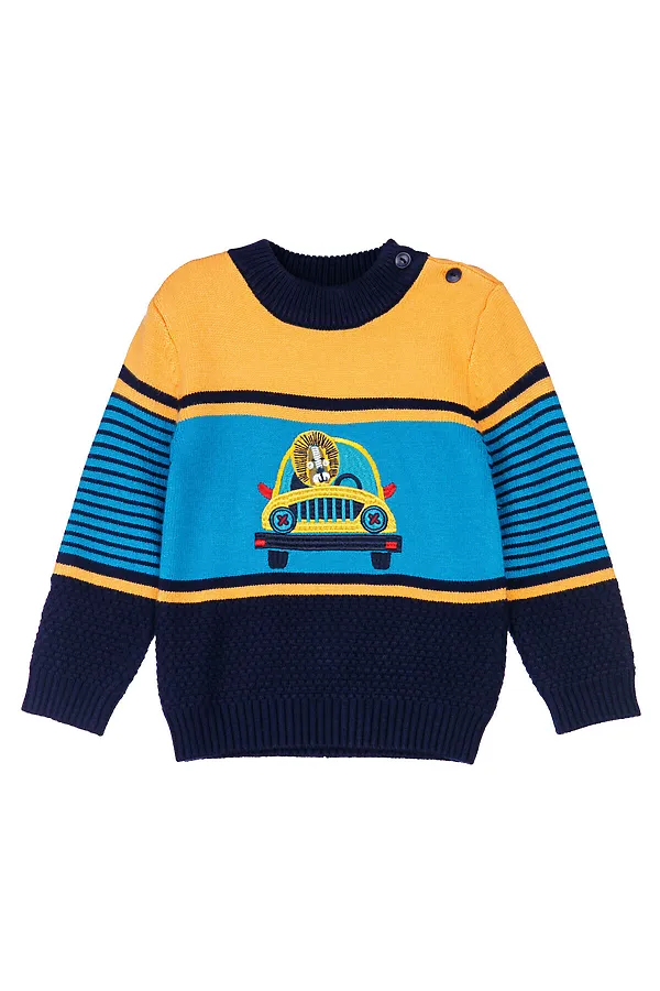 Свитер PLAYTODAY, оранжевый,черный,синий - фото 2