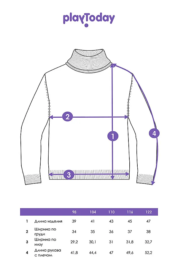 Свитер PLAYTODAY, синий,тёмно-синий - фото 2