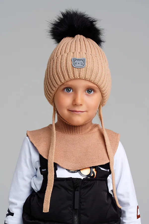 Шапка  PLAYTODAY, бежевый - фото 2