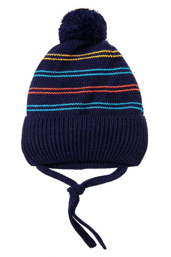 Шапка  PLAYTODAY, тёмно-синий,цветной - фото 2