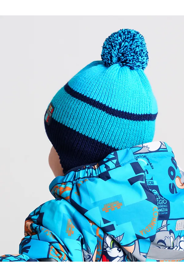 Шапка  PLAYTODAY, тёмно-синий,синий,голубой - фото 2