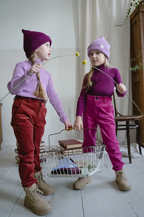 Водолазка детская Битловка ежевика MINIDINO, ежевика - фото 2
