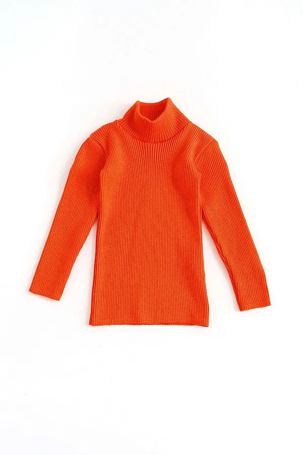 Водолазка детская Битловка апельсин MINIDINO, апельсин - фото 2