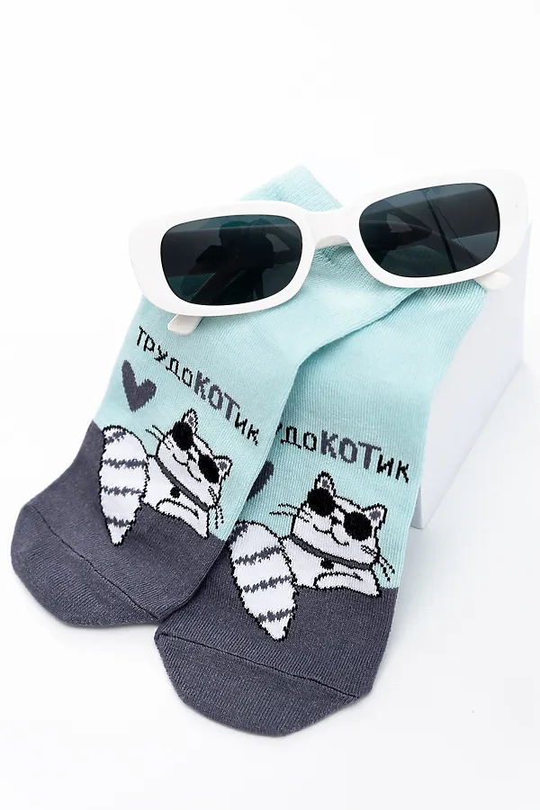 Носки стандарт Трудокотик НАТАЛИ, голубой - фото 2