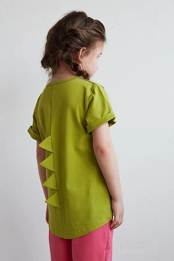 Джемпер с коротким рукавом Дино груша MINIDINO, груша - фото 2