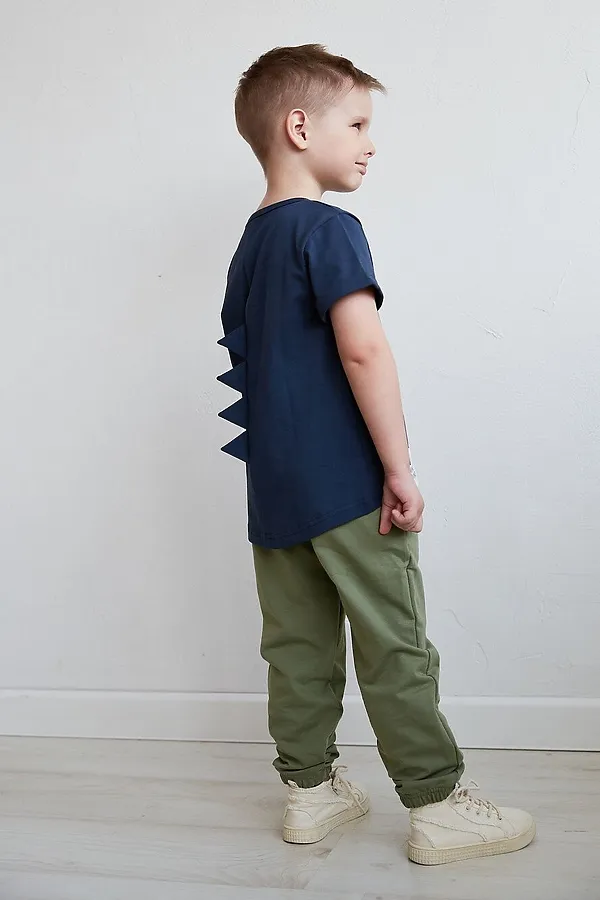 Джемпер с коротким рукавом Дино графит MINIDINO, графит - фото 2