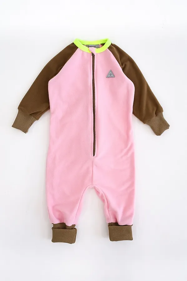 Комбинезон-поддева Colour block маршмеллоу MINIDINO, маршмеллоу - фото 2