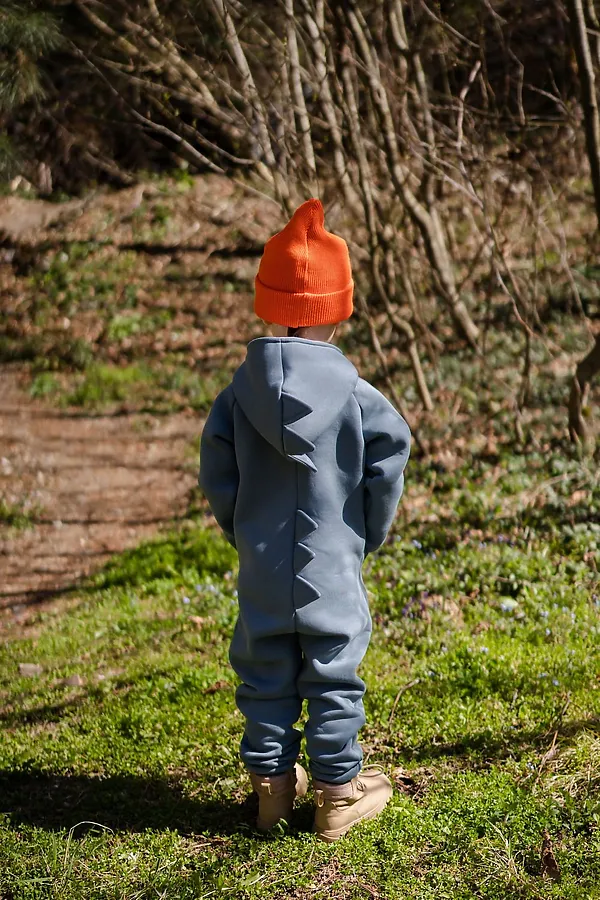 Комбинезон начес Дино 22 деним MINIDINO, деним - фото 2