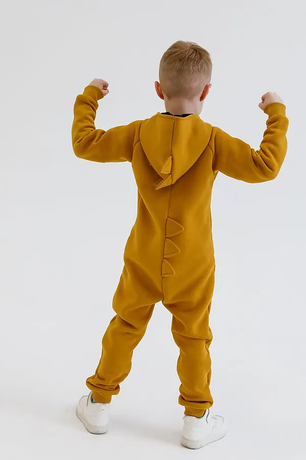 Комбинезон начес Дино 22 горчица MINIDINO, горчица - фото 2