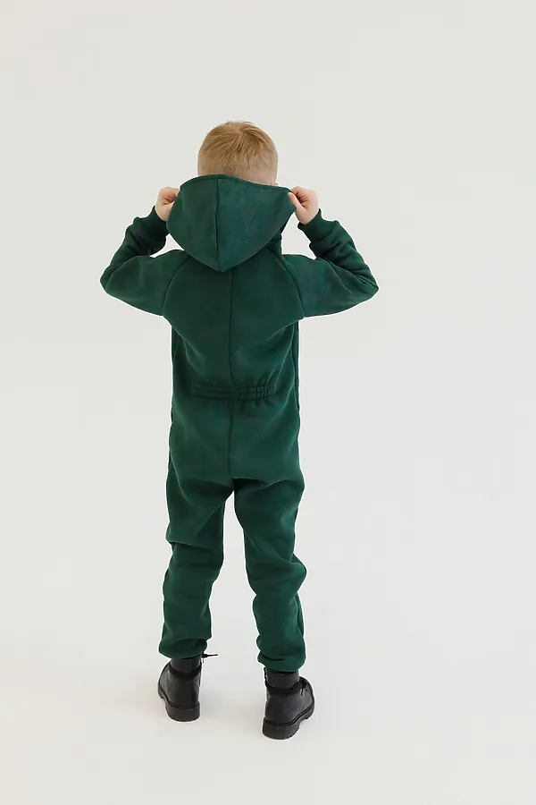Комбинезон Диджитал начес изумруд MINIDINO, изумруд - фото 2