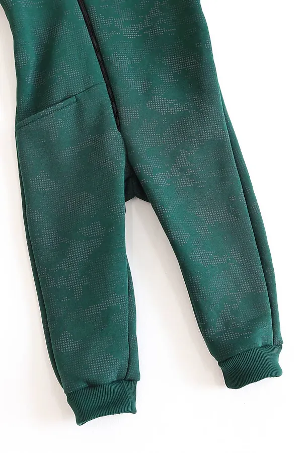Комбинезон Диджитал начес изумруд MINIDINO, изумруд - фото 2