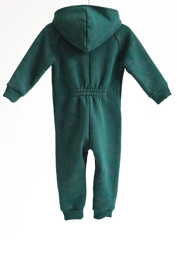 Комбинезон Диджитал начес изумруд MINIDINO, изумруд - фото 2