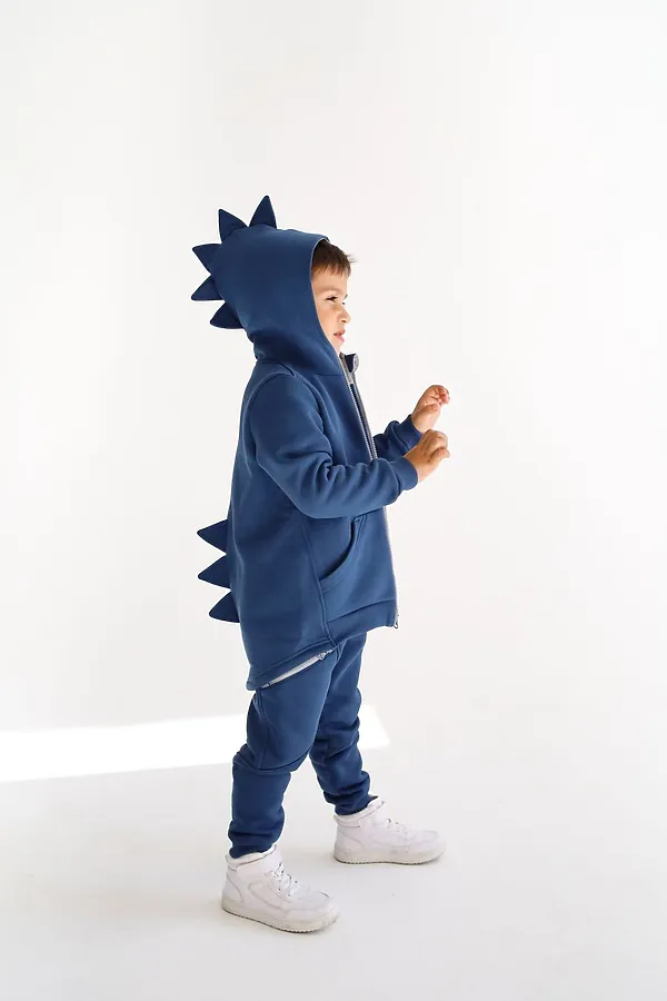 Толстовка начес Дино 22 индиго MINIDINO, индиго - фото 2