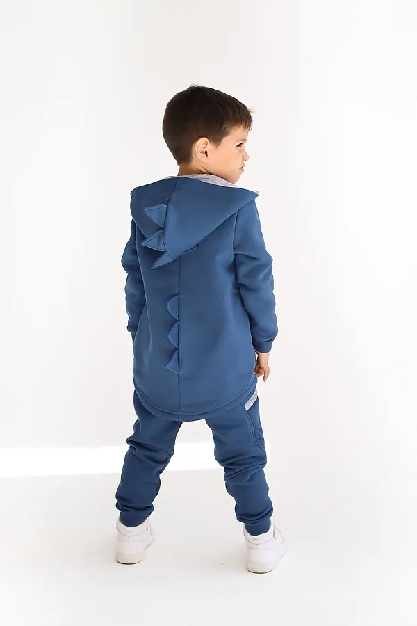Толстовка начес Дино 22 индиго MINIDINO, индиго - фото 2