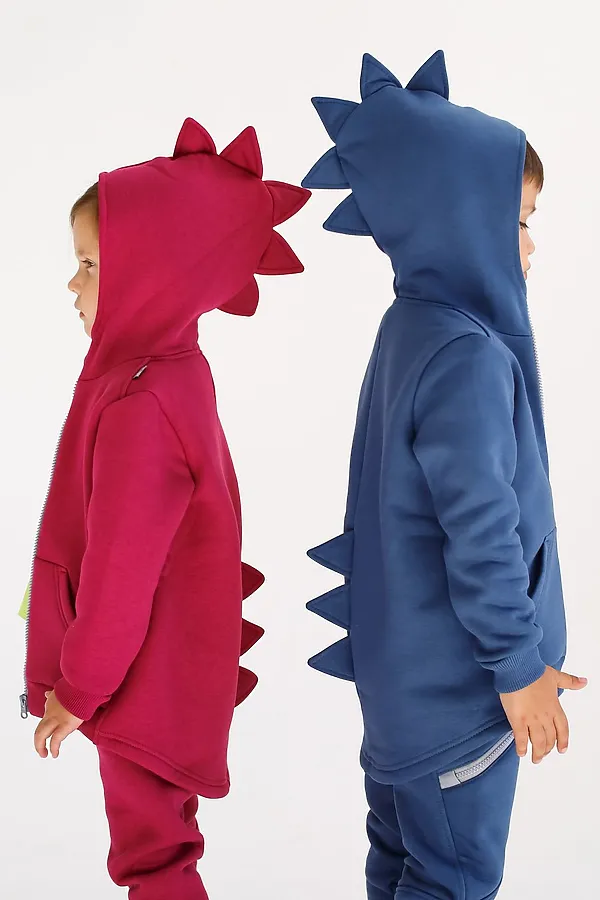 Толстовка начес Дино 22 ягода MINIDINO, ягода - фото 2