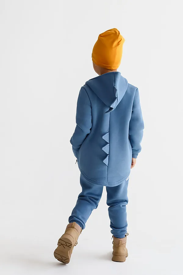 Толстовка начес Дино 22 деним MINIDINO, деним - фото 2