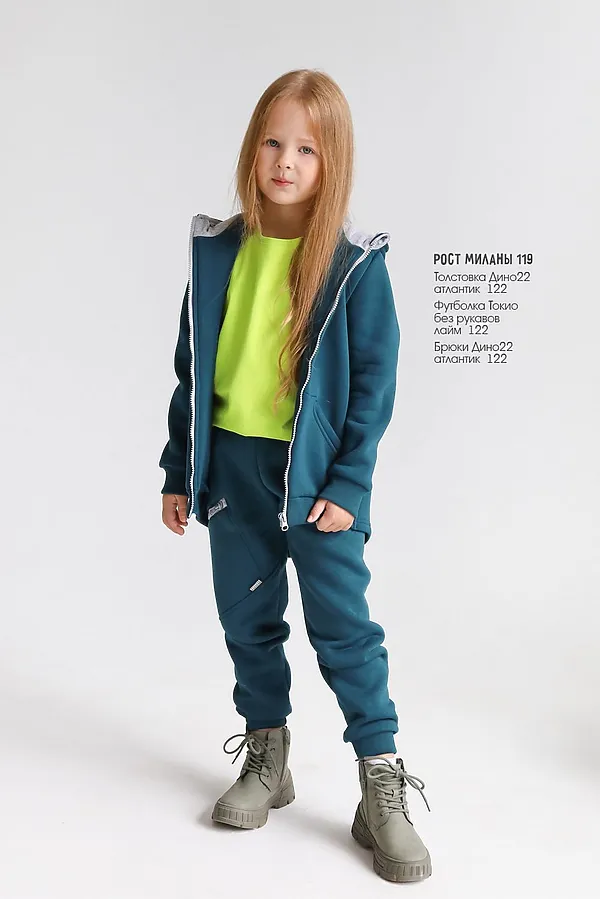 Толстовка начес Дино 22 атлантик MINIDINO, атлантик - фото 2