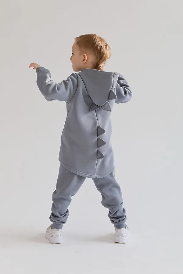 Толстовка начес Дино 22 дымка MINIDINO, дымка - фото 2